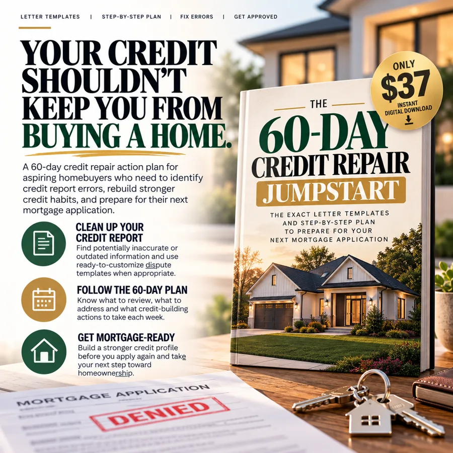 Promotional artwork for 60-Day Credit Jumpstart